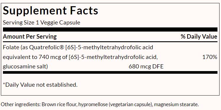 Folsav 5-metiltetrahidrofolsav 680 mcg - 30 kapszula