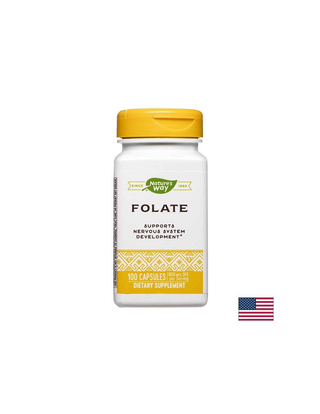 Folát - Folát 800 µg/Folsav 480 µg, 100 kapszula Nature's Way