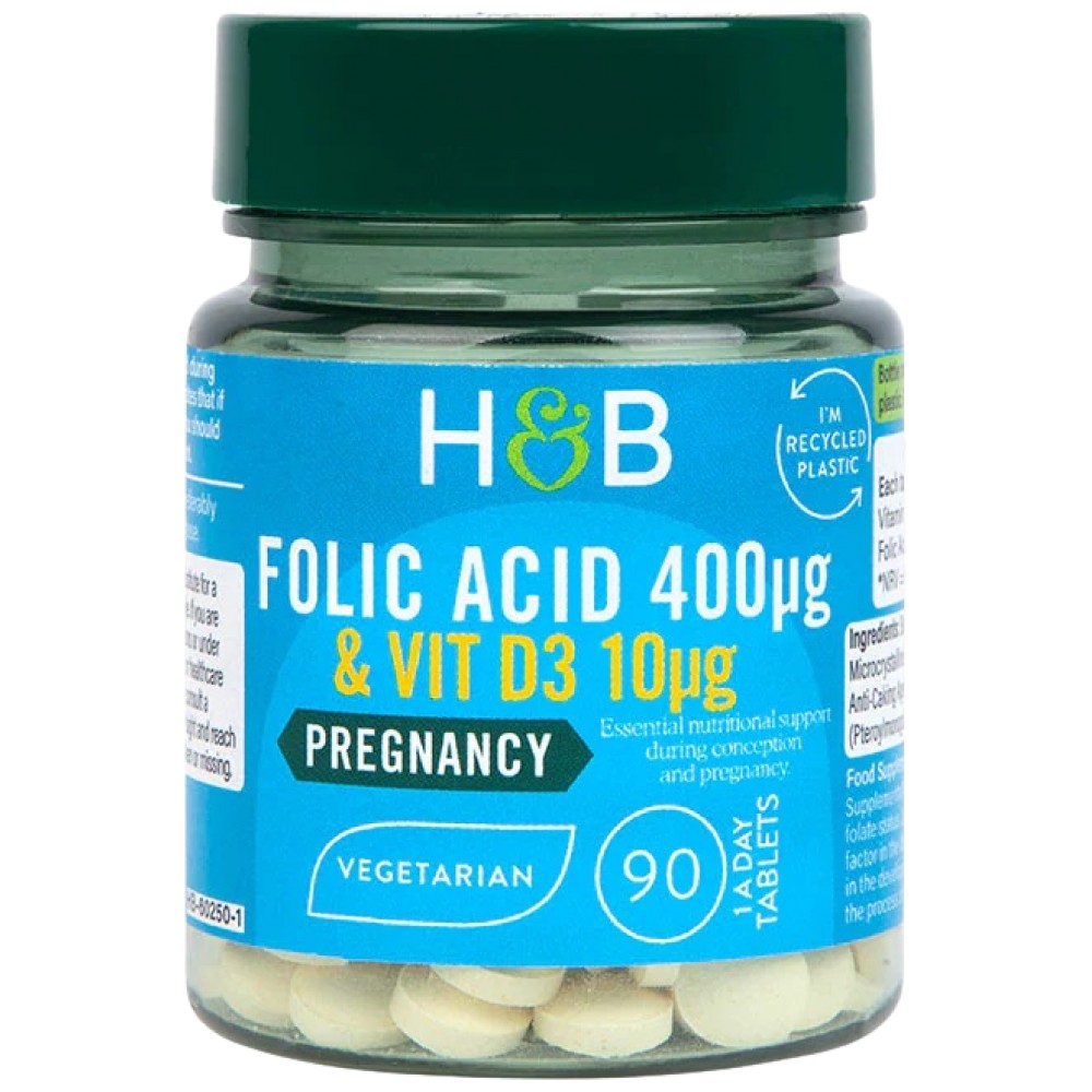 Folsav 400 mcg | D3-vitaminnal 10 mcg - 90 tabletta