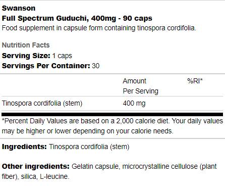 Full Spectrum Guduchi 400 mg 90 kapszula