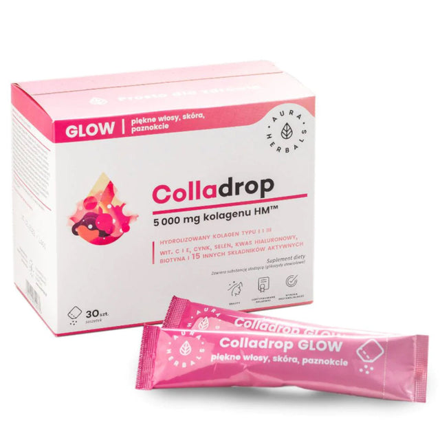 Collagen HM™ for hair, skin and nails (with hyaluronic acid, vitamins, minerals and herbal extracts), 30 sachets - Nutra Best Europe