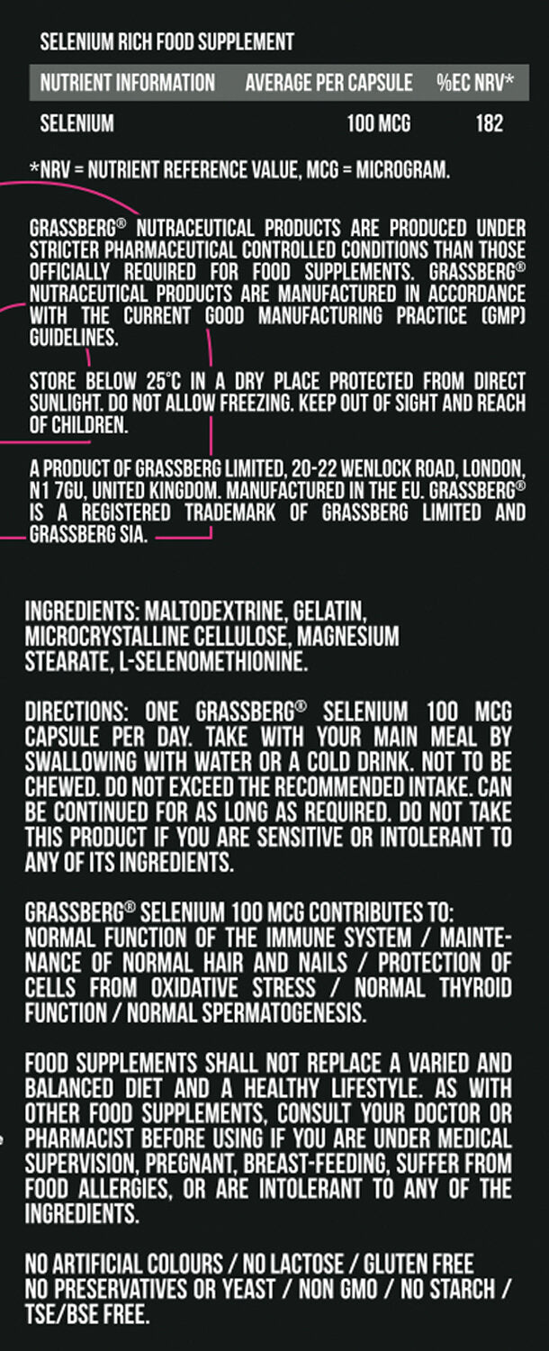 GRASSBERG szelén 100mcg 60 kapsz