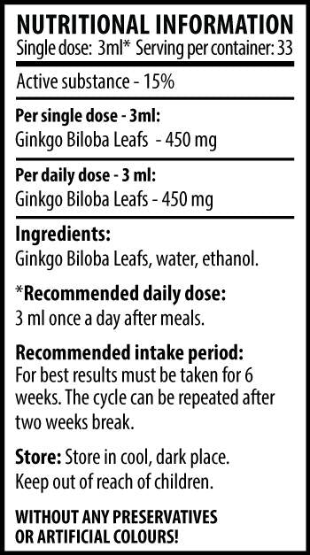 Ginkgo Biloba Max - 100 ml - Nutra Best Europe