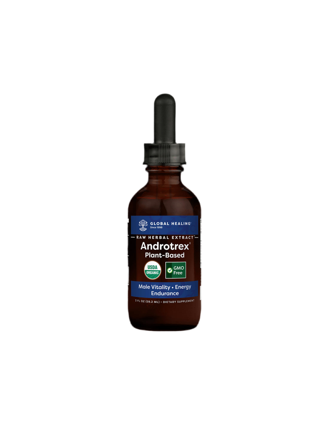 Androtrex® nyers gyógynövény kivonat/gyógynövénykeverék a férfi hormonális egyensúlyért, 59,2 ml Global Healing