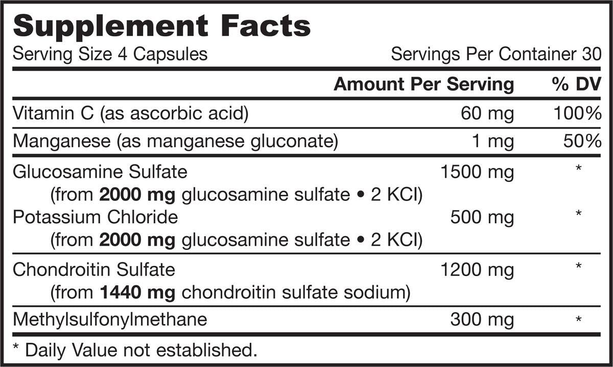Glükózamin, kondroitin, MSM - 120 kapszula