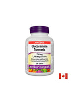 Glükózamin kurkuma - Glükózamin-szulfát + kurkuma - Egészséges ízületek, 120 tabletta <tc>Webber Naturals</tc>