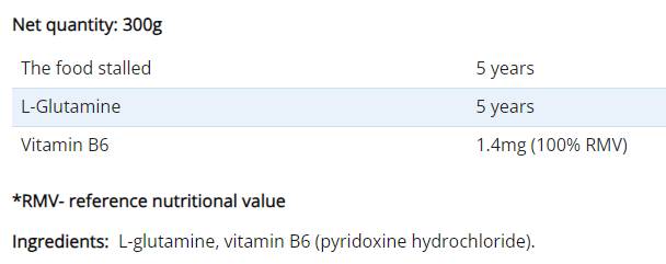Glutamin | Gyógyszerészeti fokozat - 300 gramm