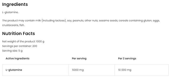 Glutamin por - 300 gramm