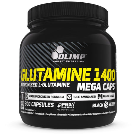 Glutamine Mega Caps 1400 - 300 capsules - Nutra Best Europe