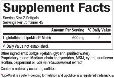 Glutathione LipoMicel Matrix 300 mg - 90 gél kapszula