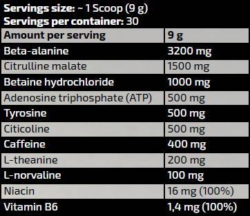 Gold Line/Full Blown Energizer Pre-Workout/Minta 9 gramm