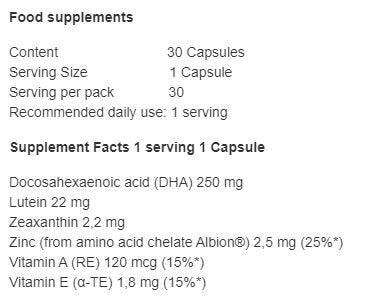 Arany Lutein 30 kapszula <tc>Olimp</tc>