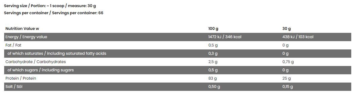 Gold Whey Isolate | Nulla cukor ~ Zéró zsír - 2000 gramm