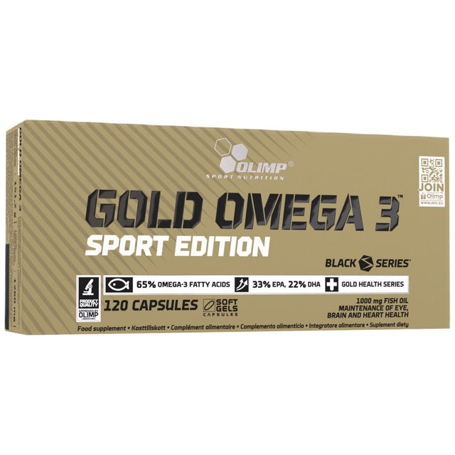 Omega 3 GOLD Sport Edition - 120 Gel Capsules - Nutra Best Europe