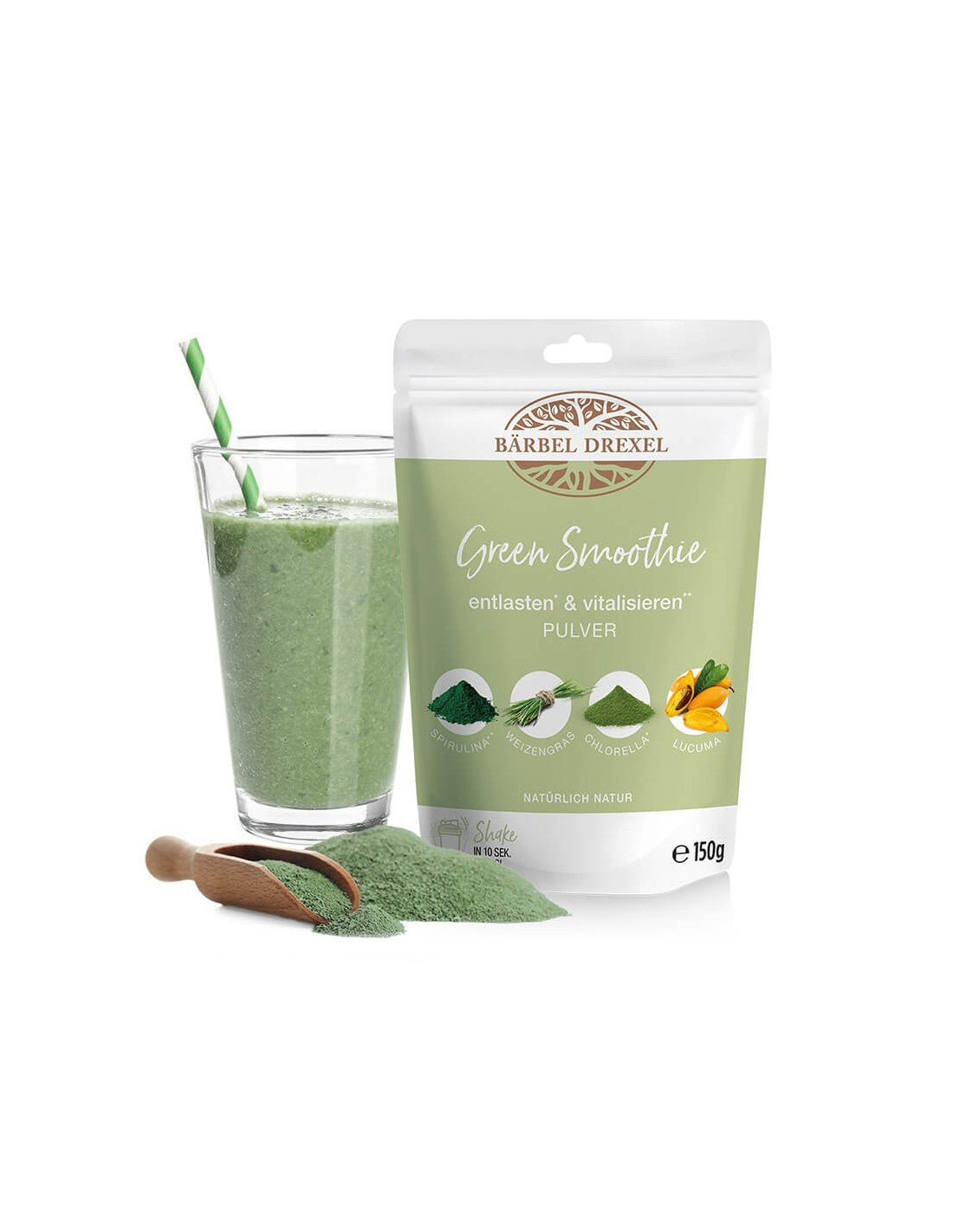 Zöld smoothie/Zöld turmix (zöld bioélelmiszerek keveréke), 150 g <tc>Bärbel Drexel</tc>