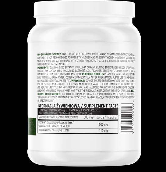 Guarana kivonat por 100 gramm