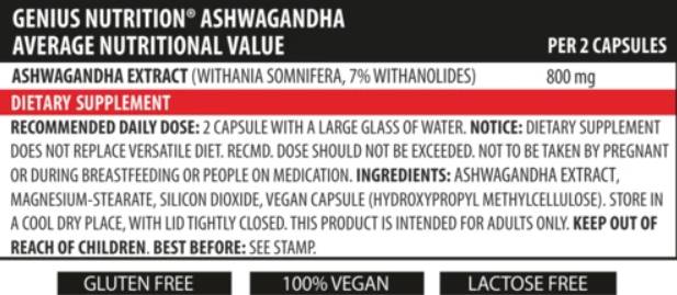 Ashwagandha - 90 capsules - Nutra Best Europe