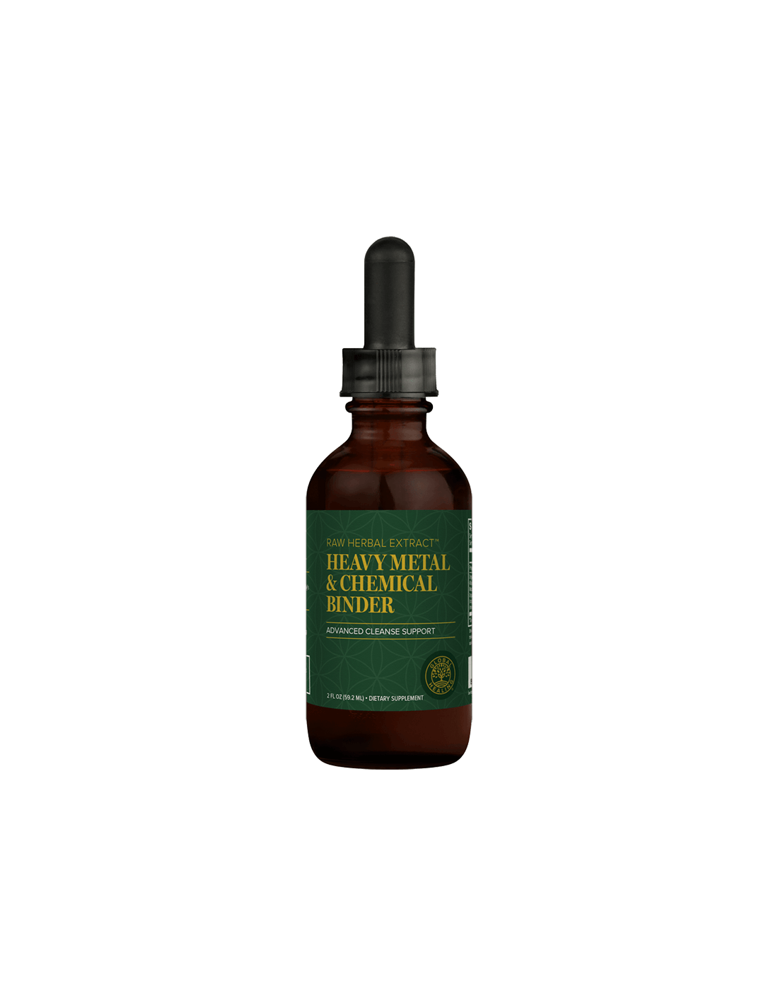 Heavy metal & Kémiai méregtelenítés/Kúra gyógynövényekkel, gyógygombákkal és aktív szénnel, 59,2 ml Global Healing