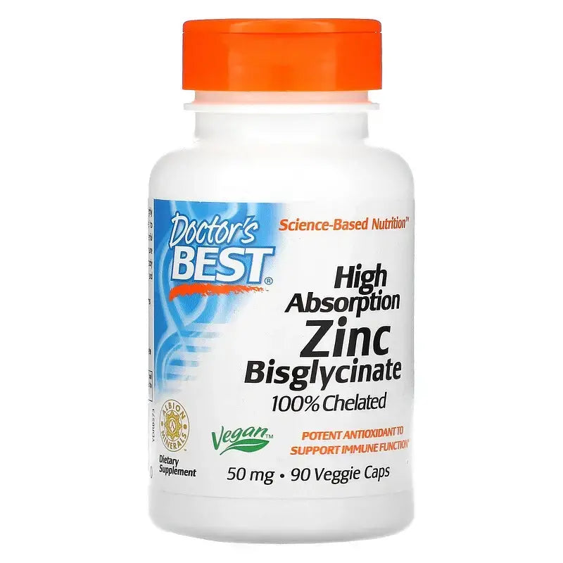 Nagy felszívódású cink-biszglicinát 50 mg, tabletta x 90, <tc>Doctor's Best</tc>