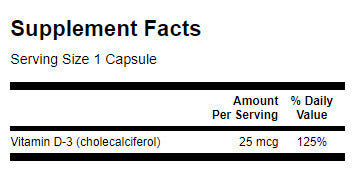 Nagy hatékonyságú D3-vitamin 1000 NE - 250 kapszula