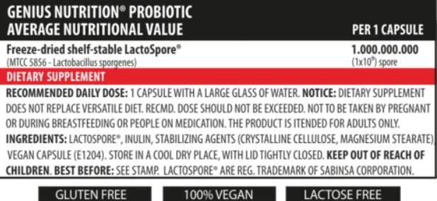 Probiotic - 60 capsules - Nutra Best Europe