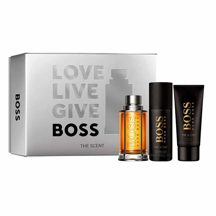 <tc>HUGO BOSS</tc> The Scent Eau De Toilette Spray 100ml szett 3 darabos