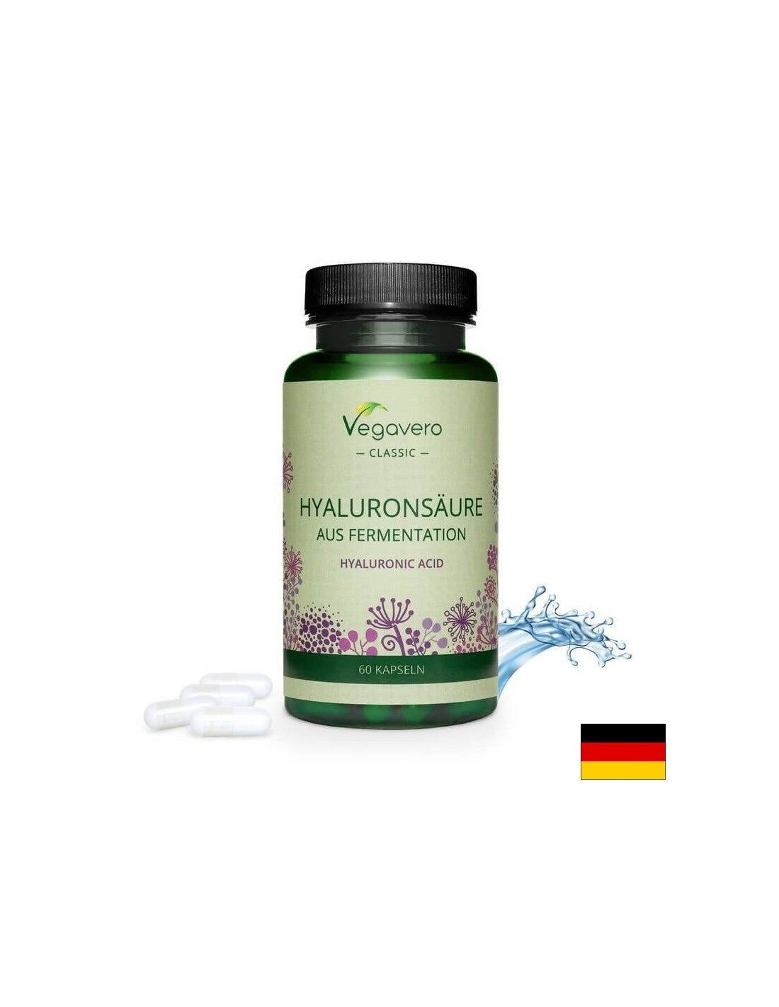 Hyaluronsӓure/ Hialuronsav, 60 kapszula, 100%-ban vegán <tc>Vegavero</tc>