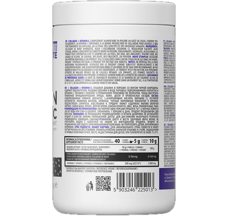Collagen + Vitamin C / Powder - 400 grams - Nutra Best Europe