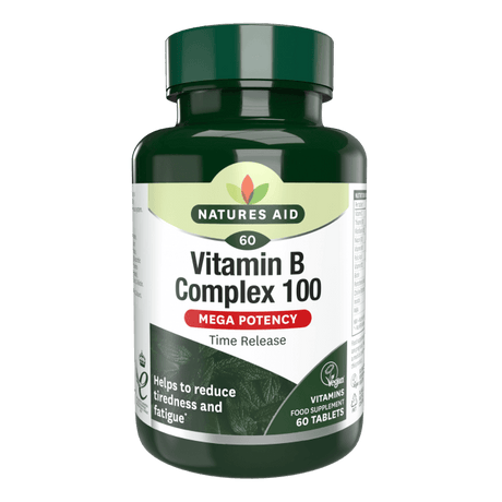 Vitamin B Complex (Vitamin B Complex 100) 60 tablets with slow release NaturesAid - Nutra Best Europe