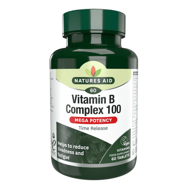 Vitamin B Complex (Vitamin B Complex 100) 60 tablets with slow release NaturesAid - Nutra Best Europe