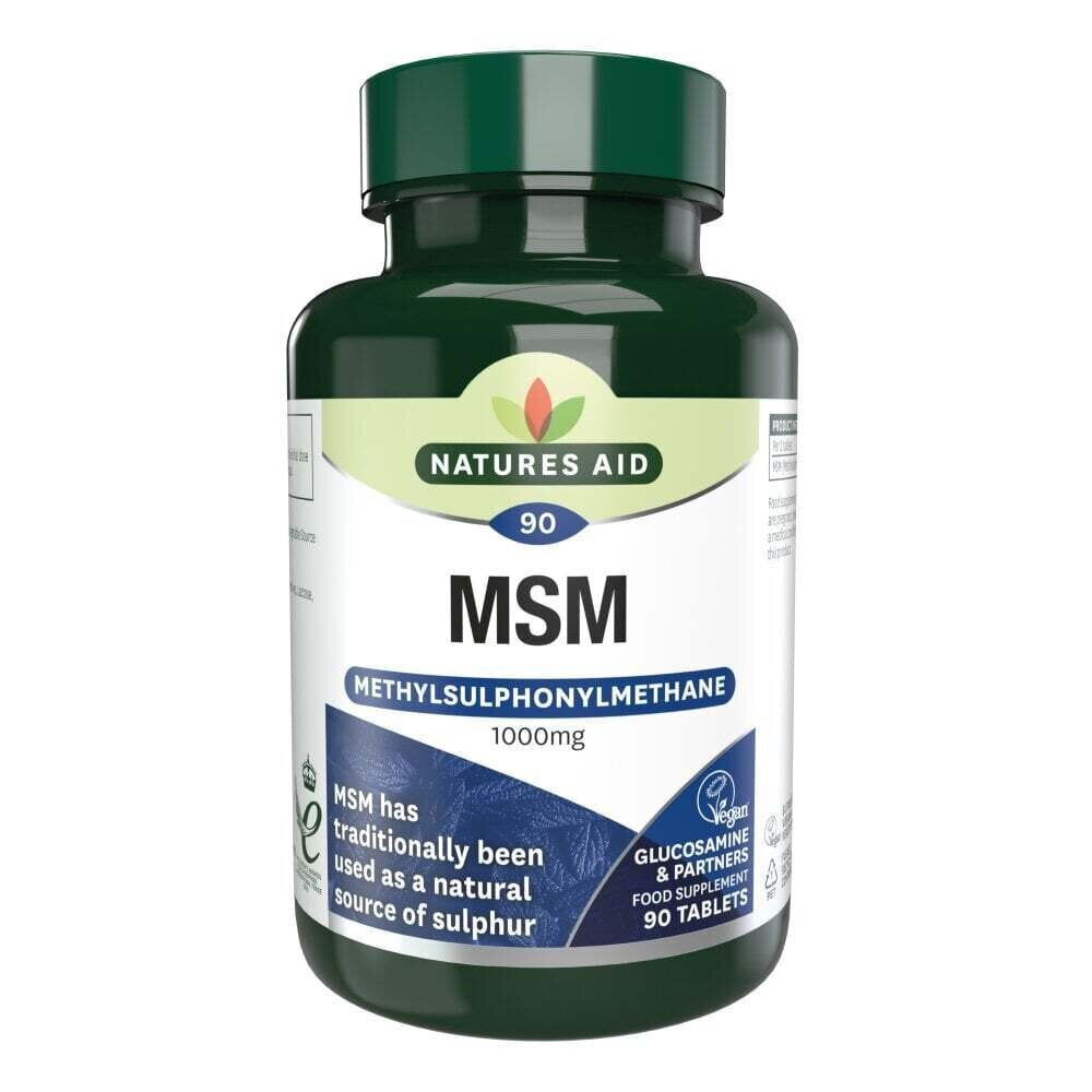 Methylsulfonylmethane MSM (Methylsulfonylmethane MSM) 1000mg 90 tablets NaturesAid - Nutra Best Europe