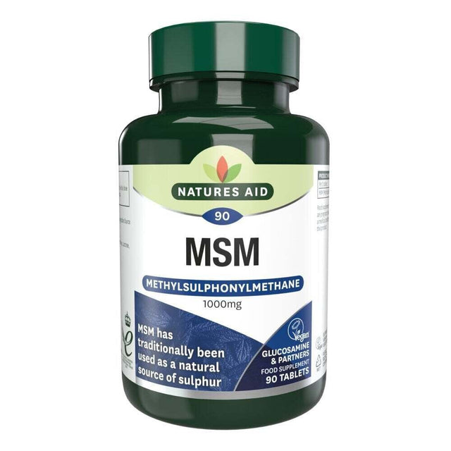Methylsulfonylmethane MSM (Methylsulfonylmethane MSM) 1000mg 90 tablets NaturesAid - Nutra Best Europe