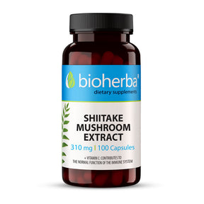 Shiitake Mushroom Extract 310 mg - 100 capsules - Nutra Best Europe