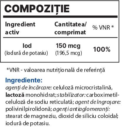 Jód BP 150 mcg - 100 tabletta