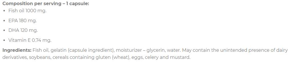 Omega 3 - 90 capsules - Nutra Best Europe