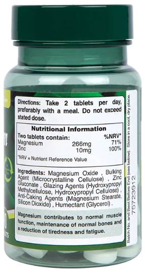 Magnesium & Zinc | 2-A-Day - 90 Tablets - Nutra Best Europe