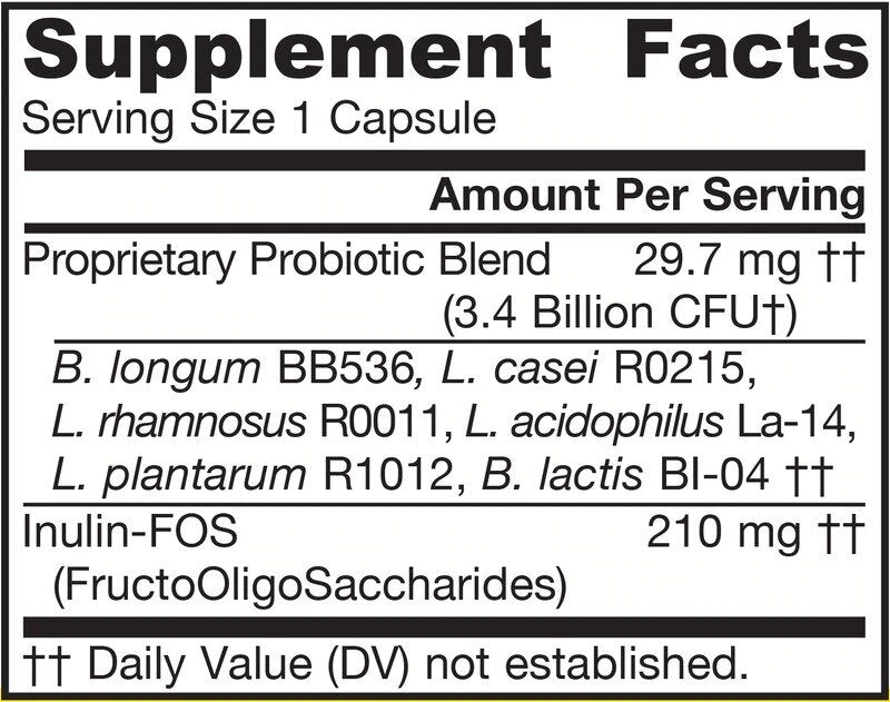 Jarro-Dophilus®+FOS (3,4 B. CFU)/100 kapszula