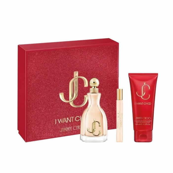 <tc>JIMMY CHOO</tc> I Want Choo Eau De Parfum Spray 100ml szett 3 darabos