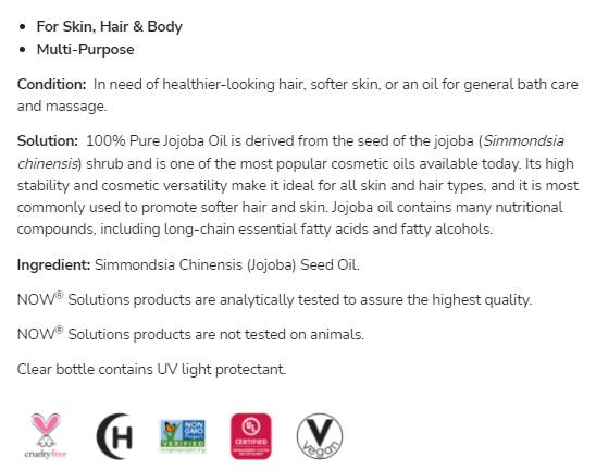 Jojoba olaj | 100% tisztaságú hidratáló olaj - 118 ml