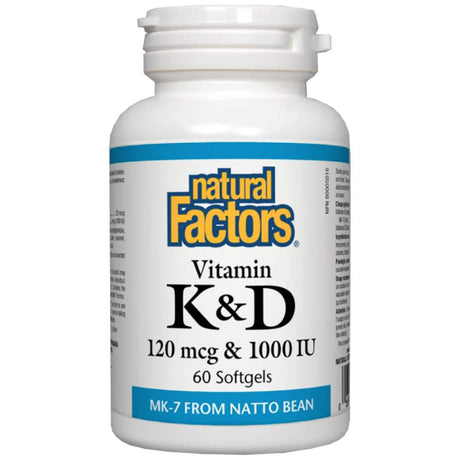 Vitamin K 120 mcg & Vitamin D 1000 IU - 60 Gel capsules - Nutra Best Europe