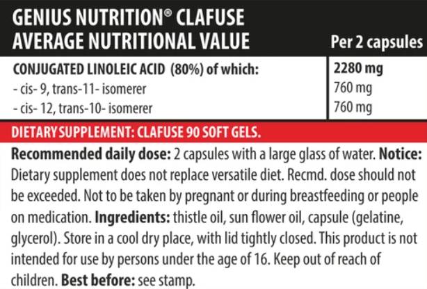 CLA-Fuse - 90 Gel capsules - Nutra Best Europe