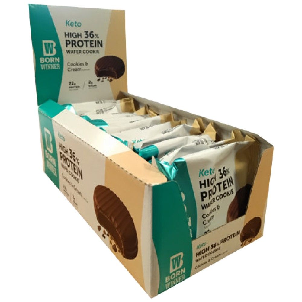 Keto 36% magas fehérjetartalmú ostya süti - 12 x 60 gramm