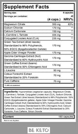 Keto Burn + koffein - 180 kapszula