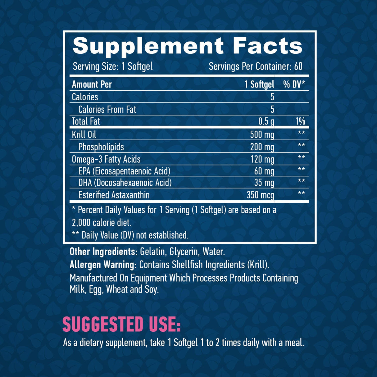 Krill olaj 500 mg/60 lágyzselé.