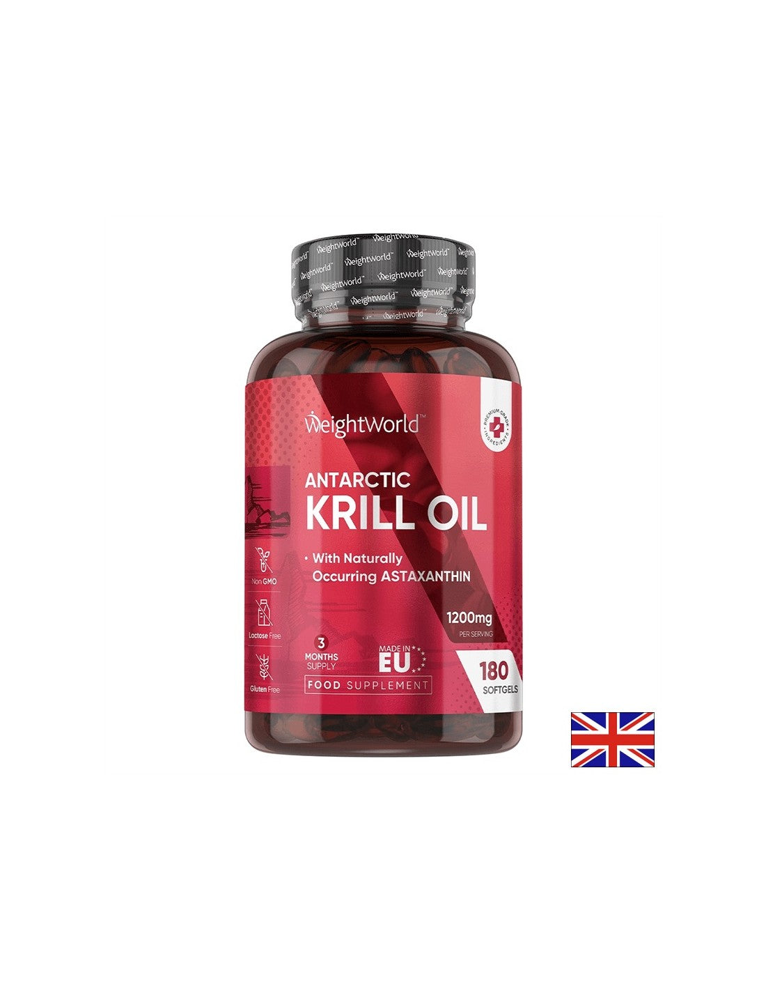 Szív-, agy- és látásápolás - Antarktiszi krill olaj 600 mg, 180 lágyzselé kapszula - Krill olaj