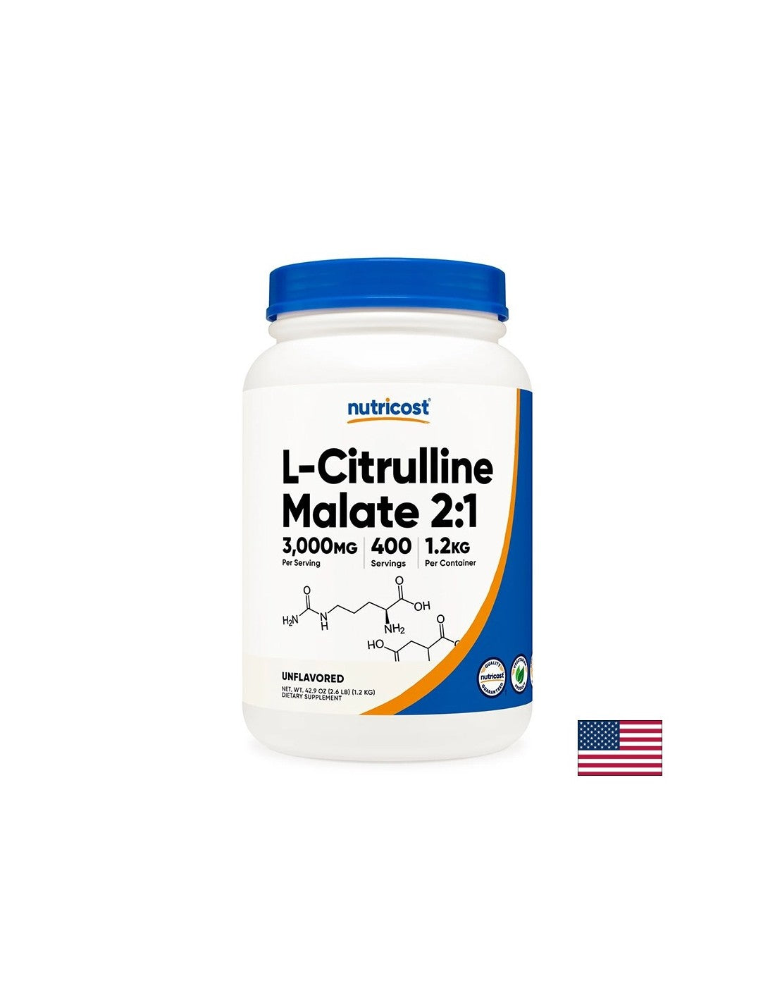L-Citrullin (malát) - Állóképesség és izomgyógyulás, 1,2 kg por