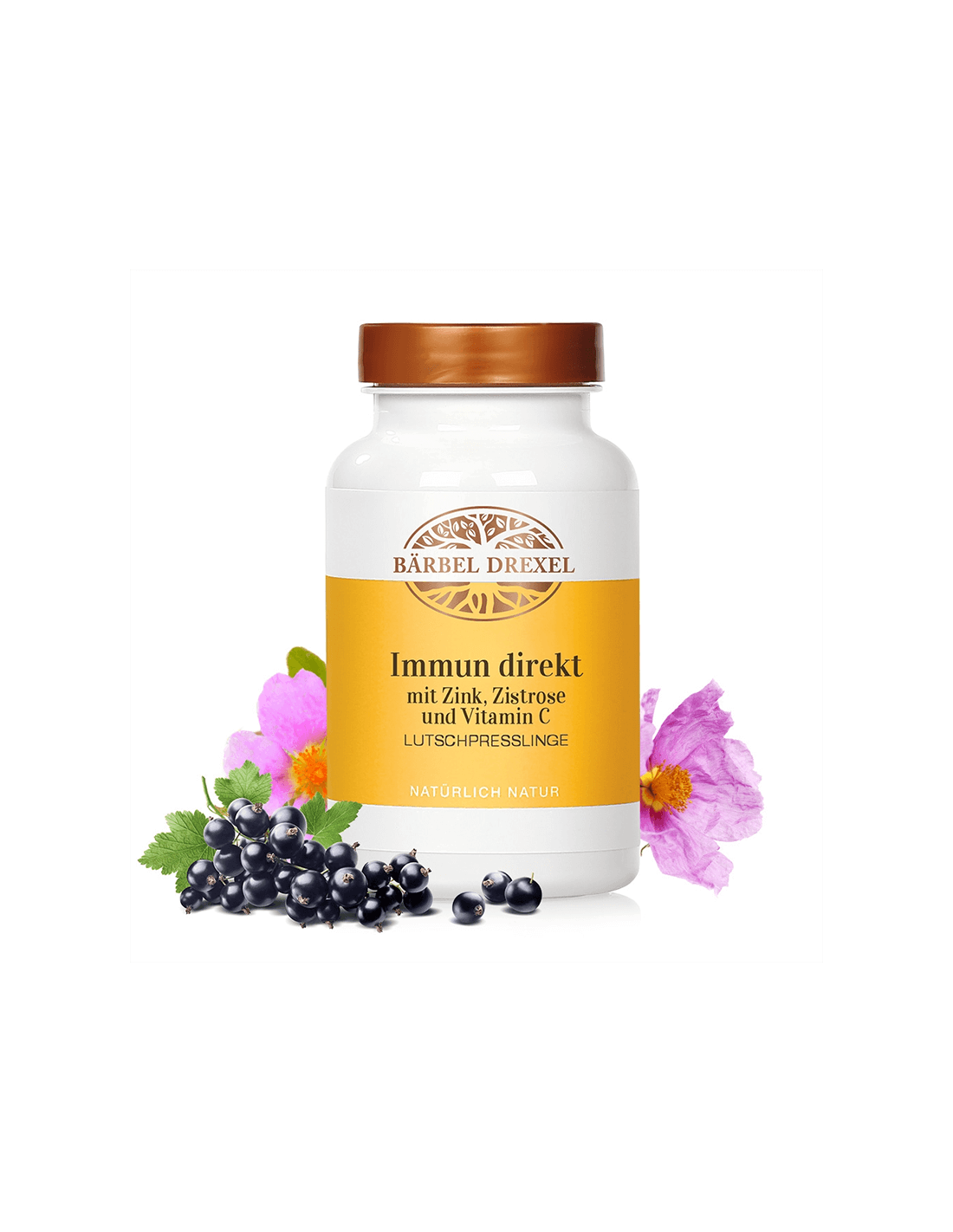 Torokfájás és köhögés - cink, Cistus, C-vitamin és L-hisztidin, 360 szopogatótabletta <tc>Bärbel Drexel</tc>