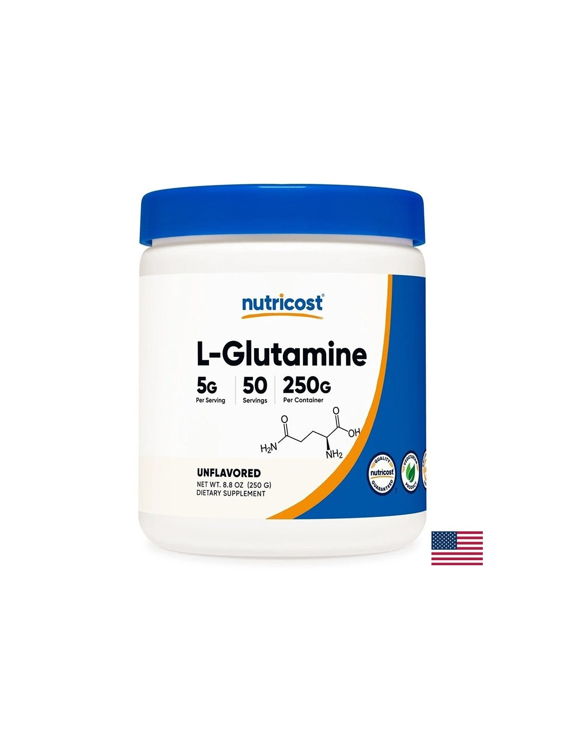 Izom- és bélműködés támogatására - L-glutamin, 5 gx 250 g por