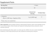 L-arginin 1000 mg/kettős erősségű - 120 tabletta