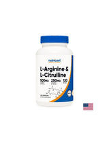 Tónus és energia - L-arginin + L-citrullin (L-arginin + L-citrullin), 550 mg + 250 mg/120 kapszula <tc>Nutricost</tc>